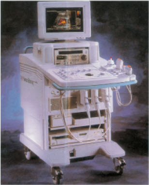 डॉपलर परिणामावर आधारित रंगीत प्रतिमा देणारे व संगणक नियंत्रित 'श्राव्यातील-ध्वनि-रंग-प्रतिमादर्शन उपकरण'